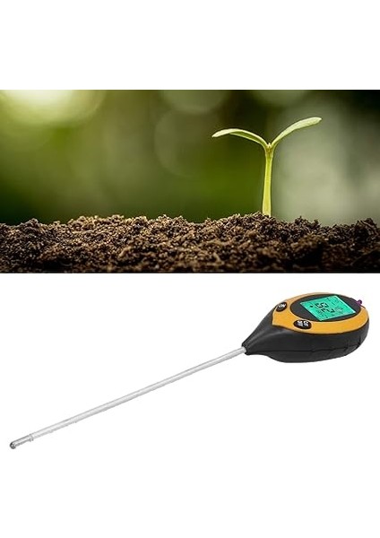 Toprak Test Kiti 4'ü 1 Arada Toprak Test Cihazı Dijital Nem Işığı ve Metre, Kapalı/dış Mekan Bitkileri Bakımı Toprak Sensörü indirimleri