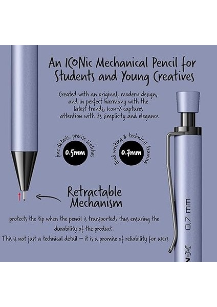 Office Icon-X Metal Versatil 0.7 mm Lila fırsatları