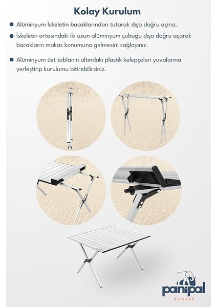 L 825X595 cm Alüminyum Katlanır Kamp Masası fırsatları