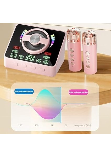 Karaoke Makinesi Mini Kablosuz Mikrofon ve Hoparlör 2 Mikrofonlu Ktv Seti Rgb Işık Efektleri El Mikrofonu Doğum Günü Ev Partisi Için Hediyeler Dış Mekan Hafif Taşınabilir Çift Mikrofon Karaoke modelleri