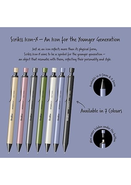 Office Icon-X Metal Versatil 0.7 mm Lila indirimleri