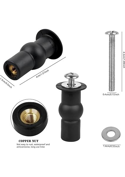 3 Çift Klozet Oturağı, Sabit Vida Seti, Sabitleme Tuvalet Kapağı, Vidalar, Paslanmaz Çelik 304, Evrensel Klozet Oturağı, Sabitleme Seti, Genişletme Cıvatası, Kauçuk, Tuvalet Oturağı, Vida Aksesuarı. indirimleri