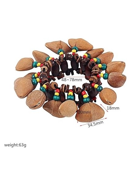 Afrika Kabile Tarzı Somun Kabuğu Bilezik El Zili Djembe Afrika Davul Konga Perküsyon Aksesuarları Için fiyatları