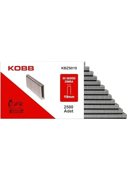 KBZ9019 19MM 2500 Adet 90 Serisi Ağır Hizmet Tipi Zımba Teli, Gri fiyatları