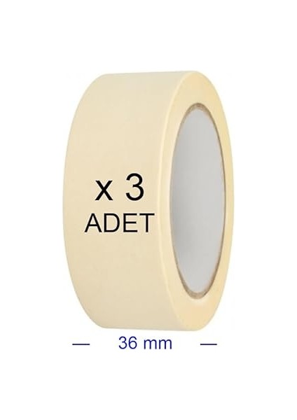3 Adet Kağıt Bant 36MM Maskeleme Bandı Boya Bandı fiyatları