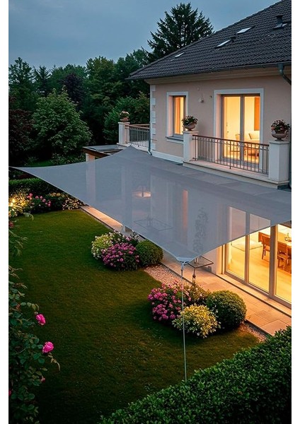 Gölgeleme Oranlı Hdpe Gölgelik File – 4m x 3m, 140GR/M², Uv Koruma, Kuşgözü Takviyeli, Bahçe Teras Balkon Için (Gri)