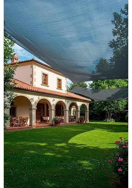 Gölgeleme Oranlı Hdpe Gölgelik File – 4m x 3m, 140GR/M², Uv Koruma, Kuşgözü Takviyeli, Bahçe Teras Balkon Için (Gri) fırsatları