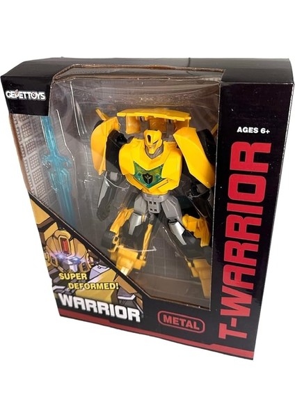 T-Warrior Metal Gövde Dönüşebilen Robot 20 cm