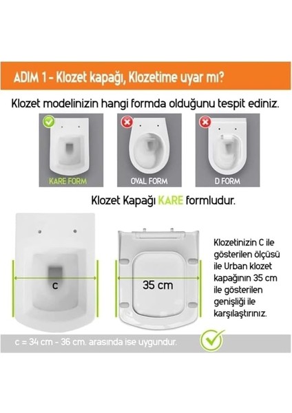 Kapağı Karen,nero,basic Model Sök Tak Özellikli Soft Kare Klozet Kapak fırsatları