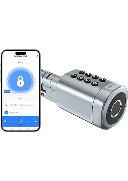 Smart Anahtarsız Akıllı Elektronik Silindir Kapı Kilidi, Parmak Izi, Şifre, Rfıd Kart ile Açılan Uygulama ile Kontrol Edilebilen Kilit, Ev, Ofis ve Otel Için Şifreli Mekanik Kapı Kilidi X8052 fiyatları