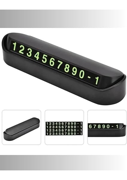 Araba Park Numaratör Araç Içi Torpido Üstü Açılır Kapanır Neon Telefon Numarası Bırakma fırsatları