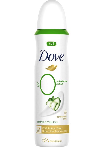 Kadın Deodorant%0 Alüminyum Salatalık &amp; Yeşil Çay 150ML