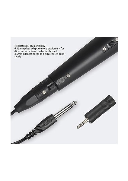 El Tipi Kablolu Mikrofon, Dinamik Bobin Çekirdekli Kardioid Pikap Kablolu Vokal Mikrofonu Karaoke Mikrofonu indirimleri