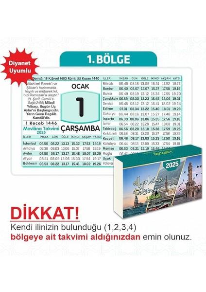 Takvimi 2025 Blok Duvar 1. Bölge