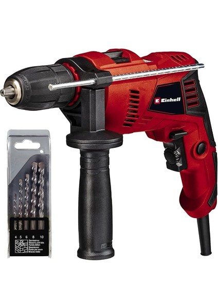 Darbeli Matkap Te-Id 500 E (550 W, Hızlı Mandren, Devir Ayarı, Metal Dişli Kutusu, Kademesiz Ayarlanabilir Delme Derinliği Mesnedi, 5 Taş Matkabı Ucu Dahil) - 4259610