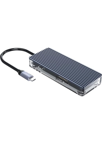7 Portlu USB 3.0 100W HDMI Tf/sd Kart Okuyucu Çoklayıcı Hub Gri indirimleri