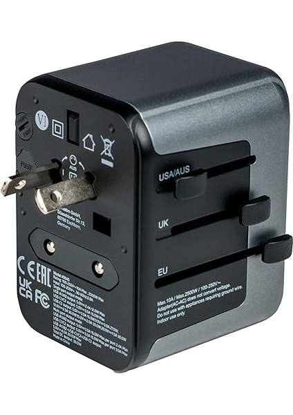 49545 - Uta-03 Unıversal Travel Adapter - PD30W / Qc / 2xusb / 2xtype-C modelleri