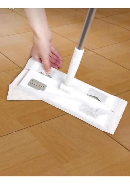 Teleskopik Yer Mopu (Yeşil) +Yüzey 48'li Temizlik Bezi Hediyeli (NKS150)