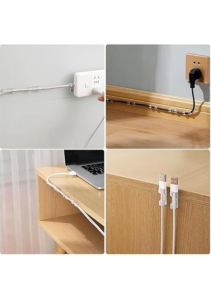 60 Adet Kablo Düzenleyici Sabitleyici Yapışkanlı Organizer Klips Seti fiyatları