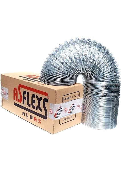Aluas Alüminyum Aspiratör ve Davlumbaz Borusu (Bütün Uzunluklar) (5 Mt)