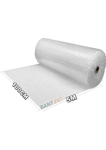 Evi Balonlu Naylon Patpat 100CM Genişlikte Rulo Havalı Eşya Koruma Ambalaj Pat Pat (100CM x 5m)