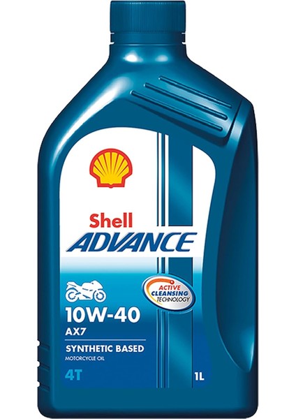 Advance Ax7 4t 10W-40 Apı Sm Sentetik Teknoloji Motosiklet Motor Yağı (1l)