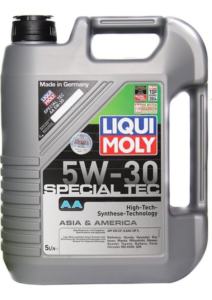 Moly Special Tec Aa 5W-30 5 L Otomotiv Bakım Ürünü