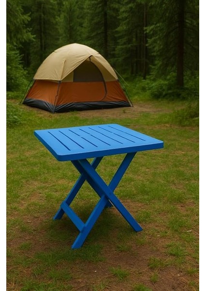 Ev Bahçe Plastik Katlanabilir Piknik Masası Mavi fiyatları