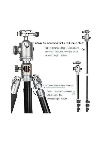 HT-T03 Çok Fonksiyonlu 360 Crossbar Tripod Profesyonel Yatak Dikey Panaromik Başlı Tripod Makro Hassas 160 cm fiyatları