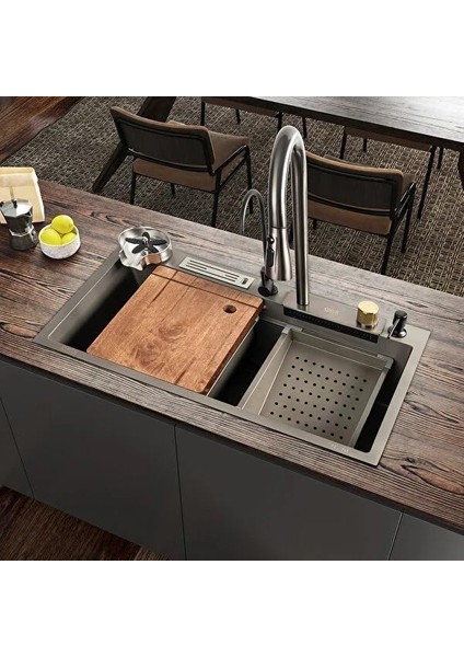 Eviye Seti Paslanmaz Çelik Mutfak Lavabosu