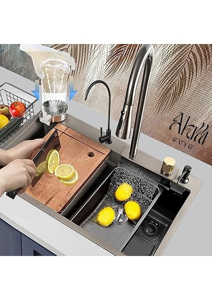 Eviye Seti Paslanmaz Çelik Mutfak Lavabosu modelleri