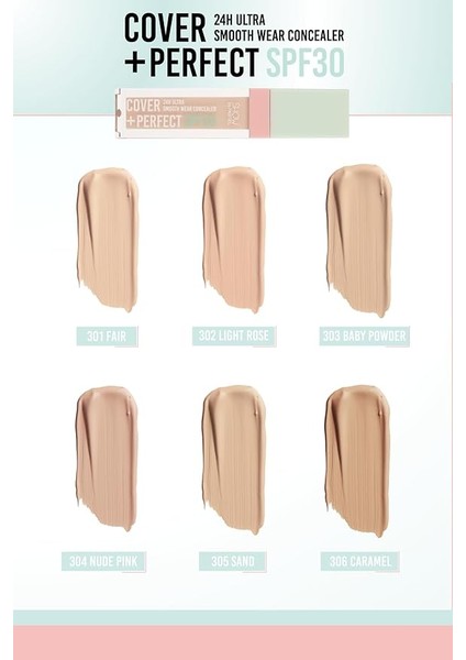 By Pastel Cover Perfect Concealar SPF30 Ultra Kapatıcı, 302 Light Rose indirimleri
