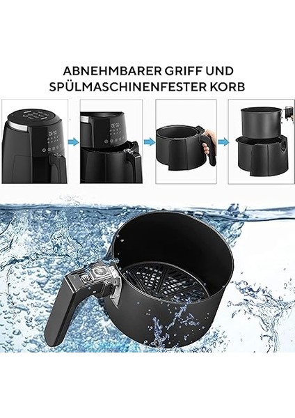 Digital Fastfryer Haf-02 - Airfryer, Siyah modelleri