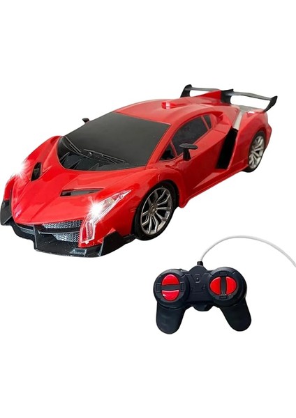 Kumandalı Pilli Işıklı Full Fonksiyon Şampiyon Araba 1:20 Ölçek Drift Arabası (Kırmızı)