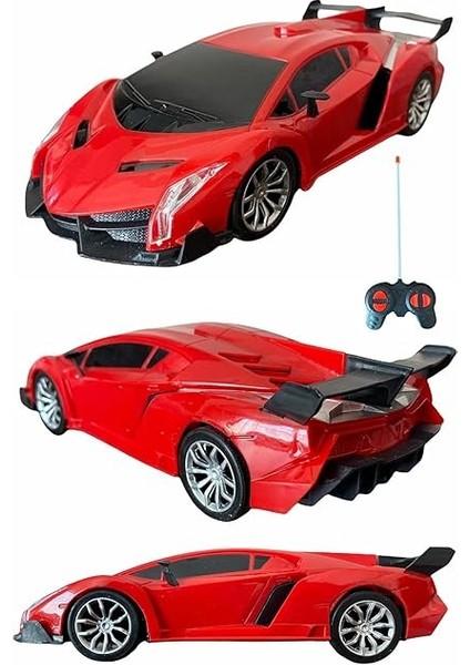 Kumandalı Pilli Işıklı Full Fonksiyon Şampiyon Araba 1:20 Ölçek Drift Arabası (Kırmızı) modelleri