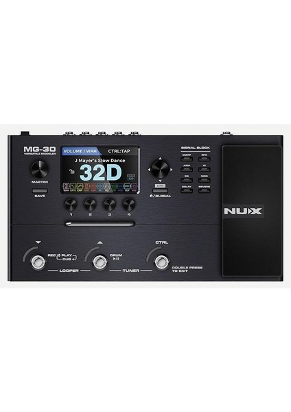 Mg-30 Multi-Effects Modeler Pedal, Siyah