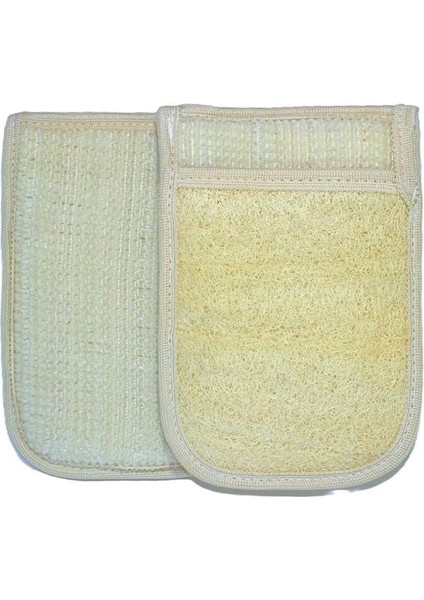 Doğal Kabak Lifli Kese Banyo Eldiveni–çift Taraflı Vucüt Kesesi Peeling ELDIVEN,15X23 Cm,exfoliating Rovin Kumaş, Cilt Temizleyici Yenileyici Canlandırıcı Etki, Selülit Karşıtı,hücre Yenileme