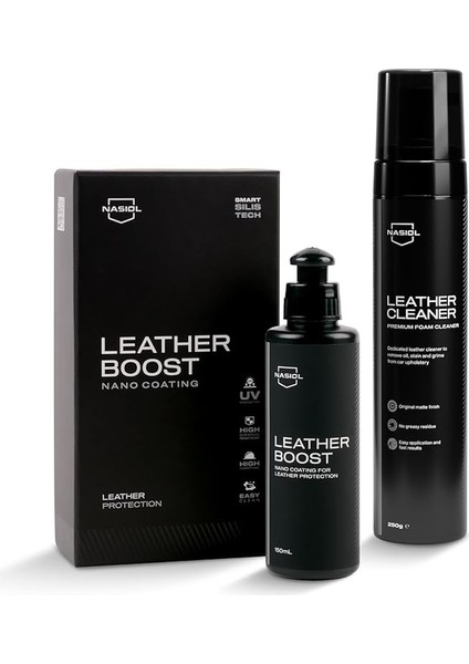 Araç Deri Temizleme ve Koruma Paketi-Avantajlı Set-Araç Bakım Seti-Deri Temizliği ve Bakımı, Deri Koruyucu 2li Set,deri Yüzey Nano Seramik Kaplama