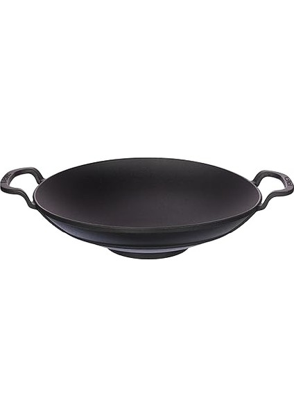 Döküm Wok Tava, Metal Kulplu, 38CM, Siyah fırsatları