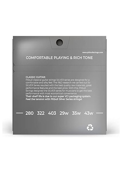 Klasik Gitar Teli Silver Seri Normal Tansiyon Set Scg Nt modelleri