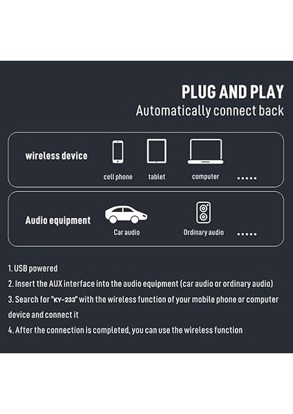 5.0 Aux Araç Kiti - 3.5mm Jack Bluetooth Alıcı, Eller Serbest Mikrofonlu, Araba ve Ev Ses Sistemleri Için Kablosuz Müzik Adaptörü | Evınto fırsatları