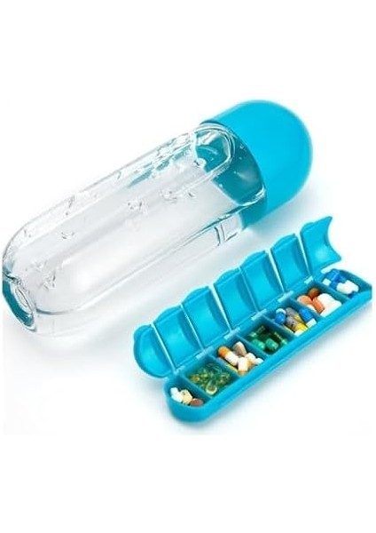 kutulu su matarası, pillbox kutusu su şişesi, hazneli su şişesi fiyatları