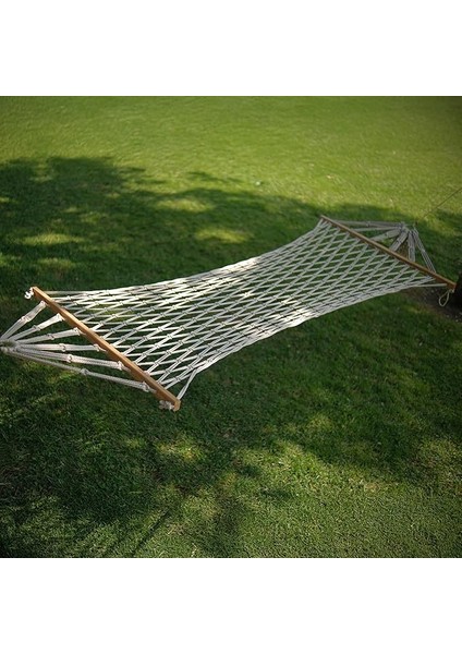 Tek Kişilik Polyester Ipli Çift Sarım Örgülü Hamak | 190×95 CM, 150 KG Kapasiteli