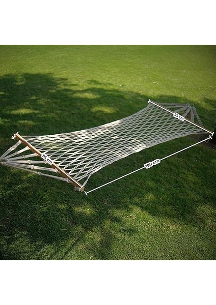 Tek Kişilik Polyester Ipli Çift Sarım Örgülü Hamak | 190×95 CM, 150 KG Kapasiteli indirimleri