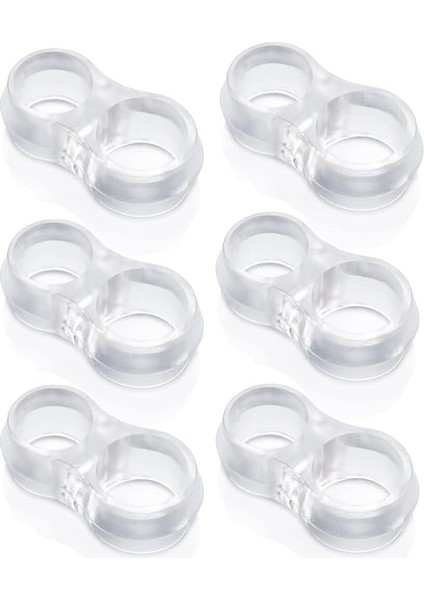 Home Plastik 6'lı Kapı Kolu Pencere Stoperi, Kapı Arkası Duvar Koruyucu Tampon, Silikon Durdurucu (12)