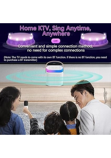 Mini Karaoke Makinesi Taşınabilir Mikrofon ve Ses Kutusu Seti Ev Ktv Bt Hoparlör 2 Mikrofonlu Ev Dış Mekan Kablosuz Hoparlör Ses Kutusu ve El Mikrofonu Karaoke Mikrofon Hoparlör Bt5.3 modelleri