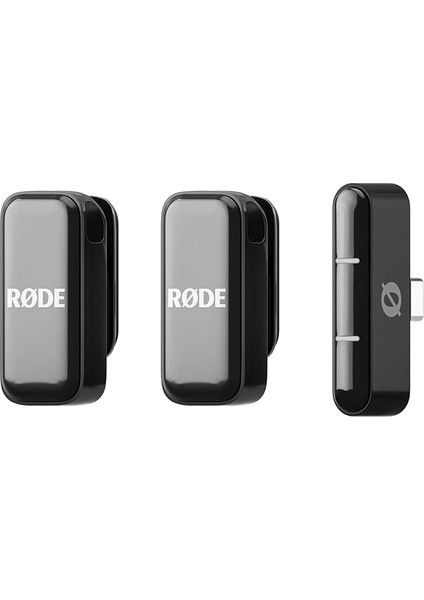 Wireless Micro - Akıllı Telefon ve Bilgisayar Uyumlu Kompakt Kablosuz Mikrofon Seti, Şarj Kutulu, Iki Verici, Bir Alıcı, Usb-C, Siyah