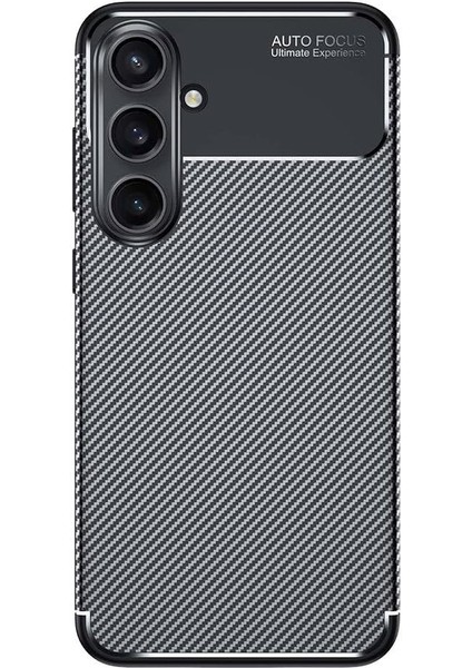 Samsung Galaxy S24 Fe ile Uyumlu Kılıf Siyah Karbon Silikon Orijinal (Samsung Galaxy S24 Fe ile Uyumlu, Siyah)