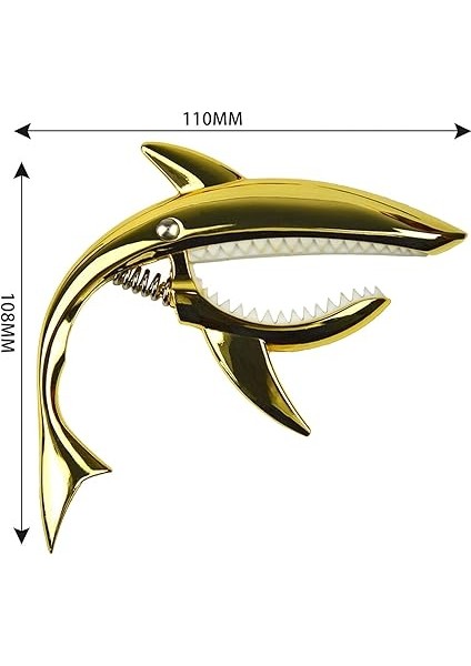 Köpekbalığı Gitar Capo, Çinko Alaşım Ton Klip Altın Elastik Yumuşak Ton Klip Elektrik Akustik Klasik Gitar Ukulele fiyatları