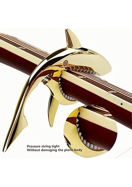 Köpekbalığı Gitar Capo, Çinko Alaşım Ton Klip Altın Elastik Yumuşak Ton Klip Elektrik Akustik Klasik Gitar Ukulele indirimleri
